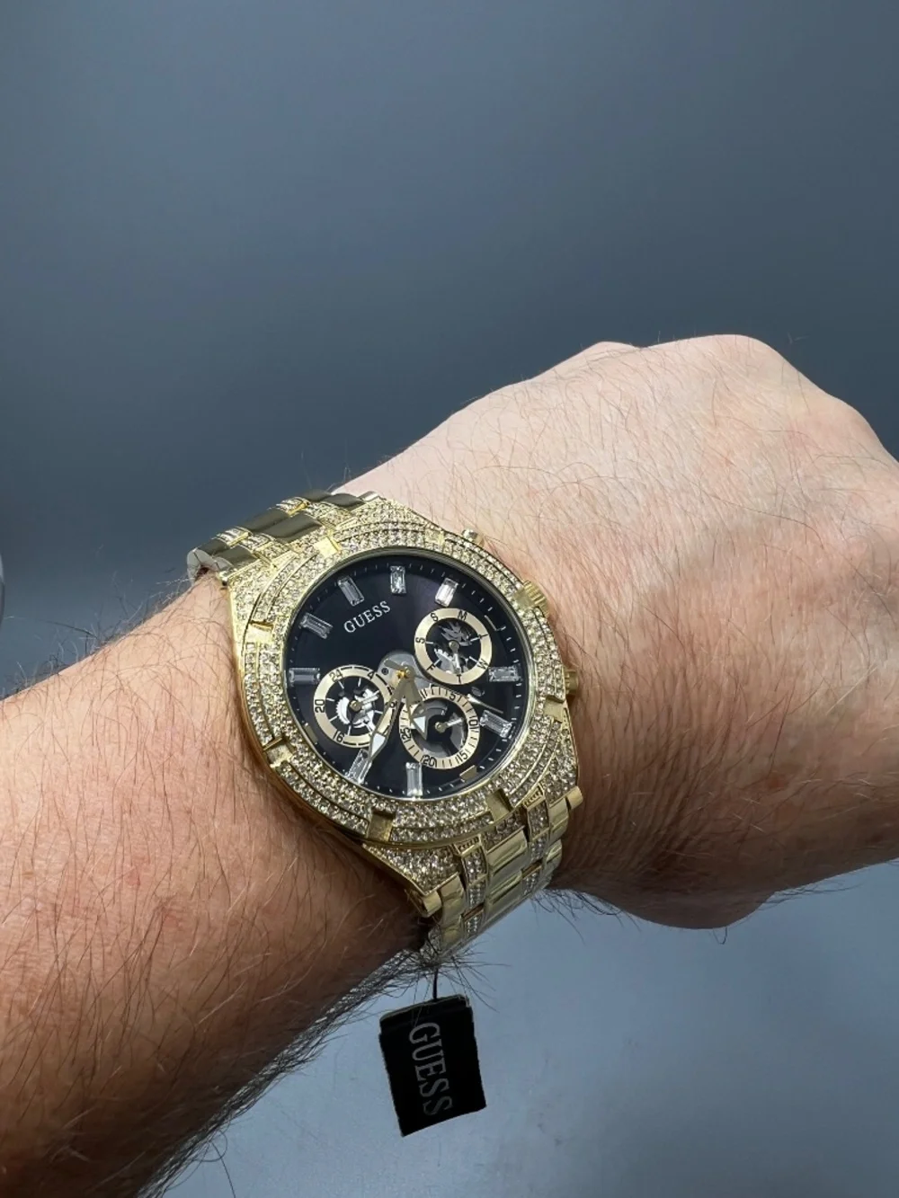 Guess Multi Function Rhinestone Mounted Watch - Picture 9 of 11